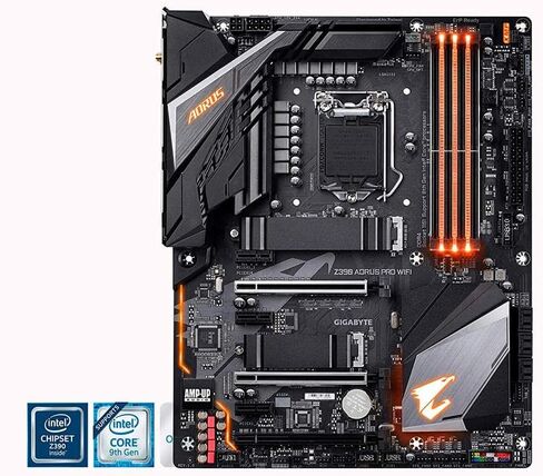 Gigabyte Z390 Aorus Pro Wi-Fi (Intel LGA1151/Z390/ATX/2XM.2 الحراسة الحرارية/على متن AC Wi-Fi/RGB Fusion/Gaming اللوحة الأم) in Saudi Arabia