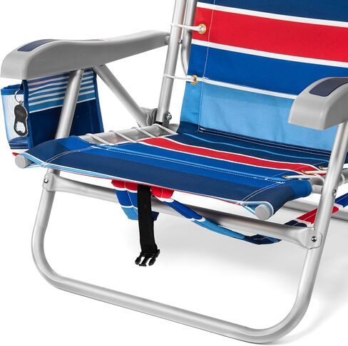 Homevative Cooler+ Folding Backpack Beach Chair with 5 Positions, Towel bar, XL Cooler Pouch, Storage Net, Cup and Phone Holder, Breeze, 2 Pack in Saudi Arabia
