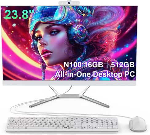 23.8 "كمبيوتر سطح المكتب الكل في واحد ، معالج N100 (حتى 3.40 جيجا هرتز) ، وذاكرة وصول عشوائي سعة 16 جيجا بايت سعة 512 جيجا بايت ، وعرض IPS FHD ، و WiFi و BT 4.2 in Saudi Arabia