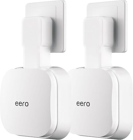 eero 7 Wall Mount, No Drill Outlet Bracket Holder Only Compatible with eero 7 Dual-Band Mesh Router, Cable Management - Space Saving (2 Pack) in Saudi Arabia