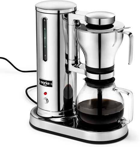 Aarke Coffee Maker-تصفية القهوة الكهربائية للمرشح ، الفولاذ المقاوم للصدأ ، قنينة زجاجية ، صفيحة ساخنة ذكية ، 2-10 كوب ، 250 مل -1.25 لتر in Kuwait