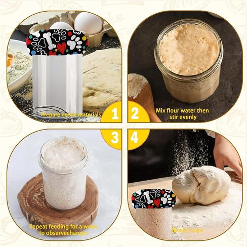 Wheat Harvest Bread 5-Pack Cloth Covers for Sourdough Starter Jar, Cloth Covers Reusable Lid Top Cover Sourdough Proofing Bread Fermentation Baking Supplies for 3-4 Inch Jar Mouth in Saudi Arabia