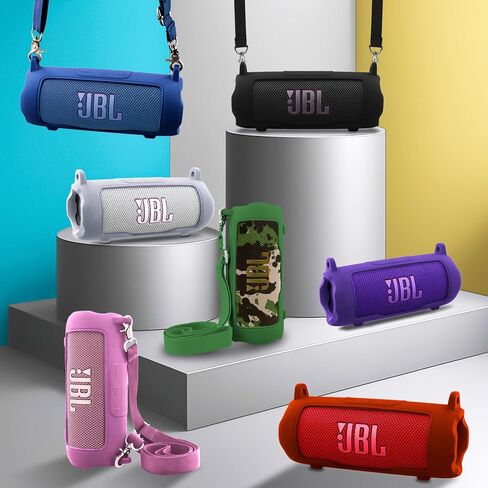 co2CREA Silicone Case for JBL Flip 7 Portable Waterproof Speaker, Portable Travel Soft Cover with Shoulder Strap, Protective Skin Case (Purple Case Only) in Saudi Arabia