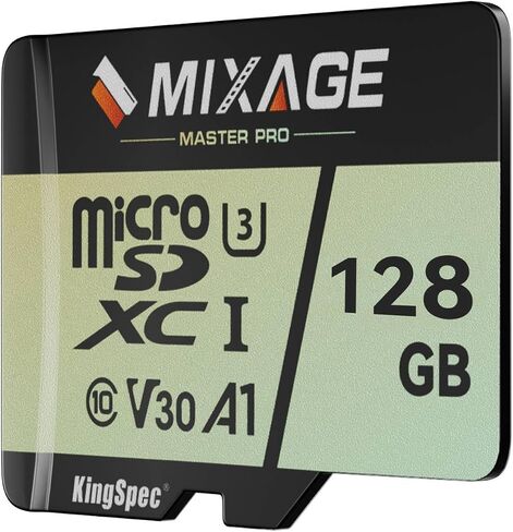 MIXAGE 256GB MicroSDXC Card UHS-I U3/V30/A1/C10-175MB/s Read 110MB/s Write, 4K UHD Video Recording - 3D NAND Flash SD Memory Card for Smartphones, Gaming Consoles, Dash/Security & Sports Cameras in Kuwait