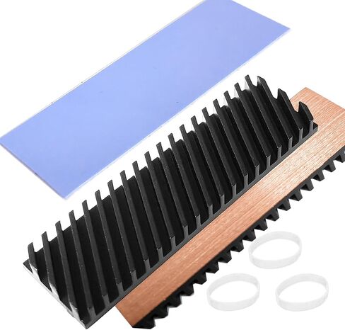 Laptop NVMe M.2 Heatsink with Silicone Thermal Pad，70x20x6mm Graphene Coating Copper Heat Sink for 2280 M2 SSD Laptop PS5 in Saudi Arabia