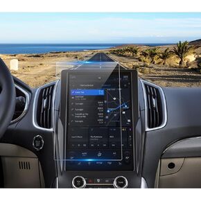 2021 2022 2023 2024 واقي شاشة Edge لسيارة Ford Edge (SE/SEL/ST-Line/Titanium/ST) شاشة لمس 12 بوصة، زجاج مقسى 2023 Edge 2024 Edge Accessories HD طبقة حماية شفافة 12 بوصة
