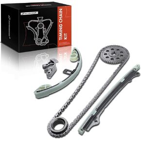 A-Premium Set of 6PCS Engine Timing Chain Kit W/Tensioner & Guide & Sprocket [fits DOHC, 4Cyl 1.5L] Compatible with Honda CR-Z 2011-2014 & Fit 2009-2013, Replace# 9-5641, 9-5642, 9-5643
