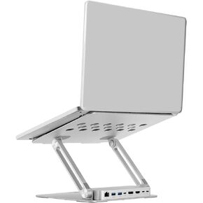 SIIG USB C Laptop Docking Station Stand Adjustable Height and Tilt for Desk, Dual Monitor 4K MST Video Hub, HDMI & DisplayPort PD 85W RJ45 & USB Data, Dell/Surface/HP/Lenovo/Chromebook (CE-MTDK11-S1)