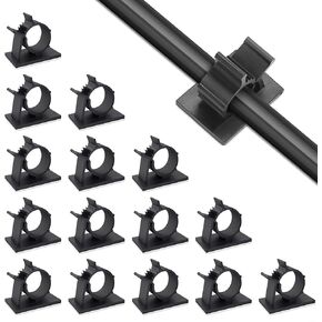 Viaky 30 Pieces White Cable Clips Viaky Adjustable Self-Adhesive Nylon Wire Clips Cable Management Drop Wire Holder