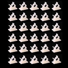 Viaky 30 Pieces White Cable Clips Viaky Adjustable Self-Adhesive Nylon Wire Clips Cable Management Drop Wire Holder