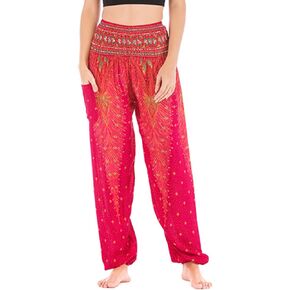 Plustrong Womens Flowy Boho Yoga Harem Pants Wide Leg Yoga Pants Jogger Lounge Pants Hippie