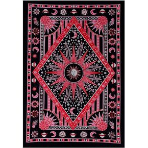 Marubhumi Psychedelic Celestial Sun Moon Tapestry Planet Bohemian Tapestry Wall Hanging Dorm Decor Boho Tapestry Hippie Hippy Tapestry (Purple Multi, 42" x 30")