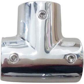 316 Stainless Steel Polished Marine Grade Handrail Fitting 90° Deck Hand Tee for 1inch or 7/8 inch Tube/Pipe of Boat Marine Solid