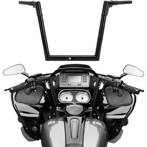 Black 1.25" Diameter Pullback Adjustable 14" Rise Fused Handlebar Compatible with 2015-2020 Road Glide/Road Glide Special/Road Glide Ultra