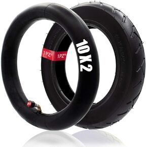 1PZ ITX-RFS Heavy Duty 10 x 2.125/10 x 2 Tire Tyre & Tube with Bent Valve Stem for Smart Electric Balance Scooter Stroller Bicycle 10" inch Unicycle