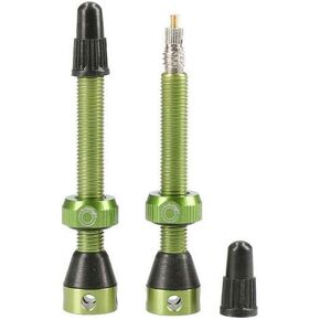 Presta Tubeless Valve Stems 50mm | Green Tubeless Presta Valve Stem for Bicycles and Motorcycles | High-Grade Brass with 4-Hole Design