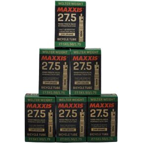 Maxxis Welter Weight 27.5 x 1.50-1.75 48mm Presta FV Bike Inner Tube, 6 Pack, STB2179-6