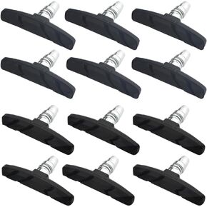 WMYCONGCONG 6 Pairs Bike Brake Pads with Hex Nuts and Spacers Mountain Bike Brake Blocks for Cruiser MTB Mountain Bicycle