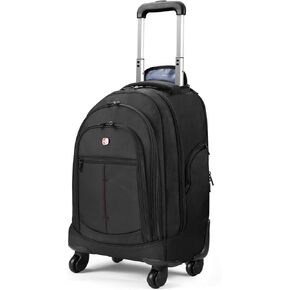 Flagship Version Driver4 Rolling Backpack - 17.3" Wheeled Travel Laptop Bag, 22 * 14 * 9" Backpack with Wheels, 17.3" Laptop Compartment, Carry on Backpack with Tuckaway Shoulder Straps in Kuwait