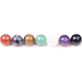 30mmsphere 1.18inch Sphere Crystal Sphere 7 Chakra Set - Seven Chakra Set - Polished 7 Chakra Crystal Spheres - Tumbled 30mm Mini Crystal Sphere - Seven Chakra Gemstone