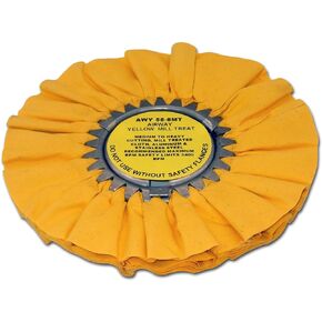 Zephyr Products AWY 58-8 MT Yellow Airway Mill Treat Buffing Wheel