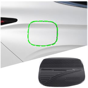 Fuel Tank Cap Cover Trim Compatible with Mitsubishi Outlander 2023 2024 ABS 1PCS,Gas Fuel Door Cover Trim Cap,Carbon Fiber Style Exterior Fuel Tank Cap Protection Trim (ABS Carbon)