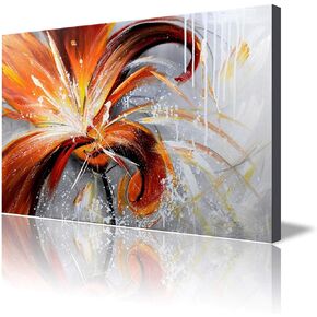 ARTLAND 24x36-inch 'Fall Story' Gallery-Wrapped Hand-Painted Canvas Flower Wall Art