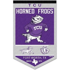 College Flags & Banners Co. Texas Christian Horned Frogs Heritage History Banner Pennant
