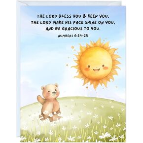 Easter Card, Baptism Card, Religious Bible Quote Prayer, Christian First Communion, Christening Baby Shower, Confirmation (You Are a Child of God, You are Wonderfully Made, Dearly Loved)