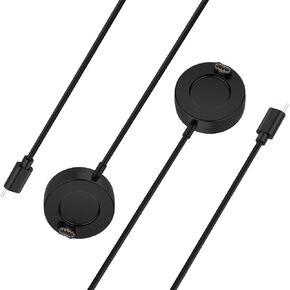 2PACKS Compatible with Garmin Enduro 2/Tactix 7 Pro/Enduro/Tactix Charger USB Type-C Charger Stand Dock Station Portable Watch Charging Cable Cord Smartwatch Accessories (Black&Black)