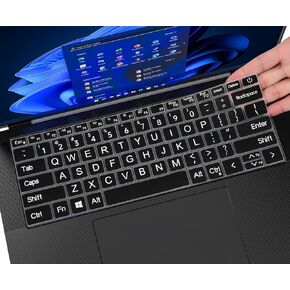 غطاء لوحة المفاتيح لجهاز 2023 2022 2021 Dell XPS 15 9500 9510 9520 9530 15.6 بوصة وDell XPS 17 9700 9710 9720 9730 17 بوصة، DELL Precision 5760 5770 5560 5570 15.6 بوصة 17.3 بوصة واقي لوحة مفاتيح الكمبيوتر المحمول، أسود in Kuwait