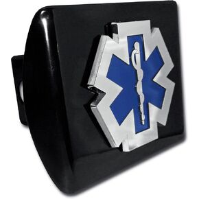 EMS Emblem Black All Metal Hitch Cover
