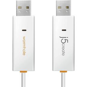 j5create JUC400 Data, Keyboard, and Mouse Sharing/Transfer USB Cable Transfer Data Between Mac and Windows [Wormhole Switch]