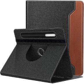 TiMOVO Universal Case for 9-11 Inch Tablet, 360 Degree Rotating Stand Protective Cover with Pen Pocket for 9 10 10.1 Inch Android Touchscreen Tablet, Black Brown