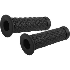 مقابض دراجة نارية غير قابلة للانزلاق مقبض مطاطي نهاية 7/8 بوصة 22 مم 24 مم قبضة يد مريحة للدراجة النارية (أسود) in Kuwait