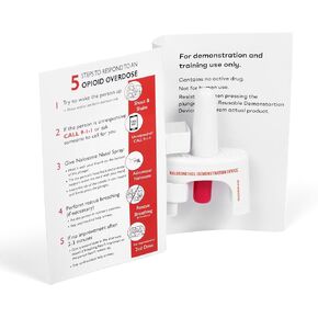 Training Device for Naloxone Nasal Spray | for Use in First Aid Training for Opioid Overdose | Reusable | Includes Two Nasal Spray Training Devices & Instructions (Pack of 2) | Contains NO Medication