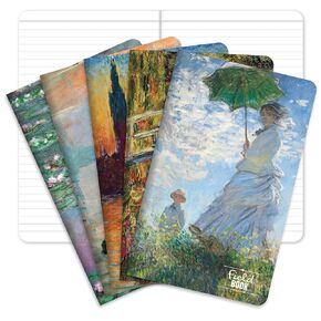 Elan Publishing Company Field Notebook - 3.5"x5.5" - MONET Patterns - Lined Memo Book - Pack of 5