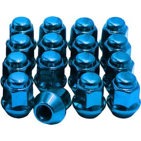 Wheel Accessories Parts ATV Lug Nuts fit Polaris Ranger 400, Ranger 500, Ranger 570, Ranger RZR 800, Ranger RZR XP 900, RZR 570, 3/8 ATV Lug Nuts Blue, Cone Seat 17mm Hex 16 Pack (Blue, 3/8-24)