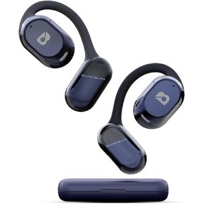 OPENBEAT 1 Open Ear True Wireless Bluetooth Headphones, Powerful 16.5mm Titanium Driver Earbuds with Noice-Cancelling Microphones, 50 Hours Playtime, Comfort and Hearing Protection（Blue）