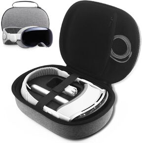 Carrying Case for Apple Vision Pro, Hard EVA Shell Portable Travel Handbag, Durable Anti-Scratch Full Protection Storage Bag Compatible with Apple Vision Pro VR Headset and Accessories in Kuwait