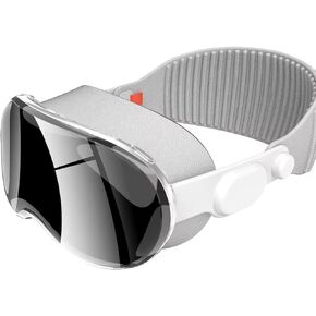Protective Case Compatible with Apple Vision Pro, TPU Protective Cover for Vision Pro VR Headset Accessories, AR Clear Case Protective Shockproof Bumpers MR Accessories, Clear