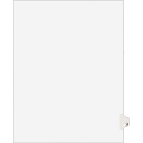 Avery Legal Dividers, Premium Individual Tab Titles, Letter Size, Side Tabs, 23, Pack of 25 (01023)