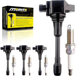 Set of 4 Ignition Coils Pack UF651 27300-2E000 & 4 PCS Iridium Spark Plugs Compatible with 2014-2015 Kia Soul Forte - 1.8L 2.0L Hyundai Tucson Elantra GT