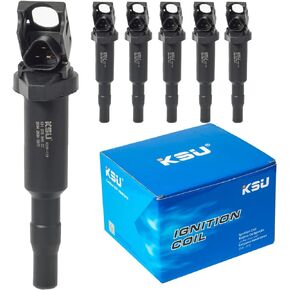 0221504470 Ignition Coil Pack for BMW 325i 325Ci 328i 330Ci 335i 525i 528i 530i 535i 545i 745Li X3 X5 M5 M6 Z4 12137594937 12137562744 12137571643 UF592 (6Pack)
