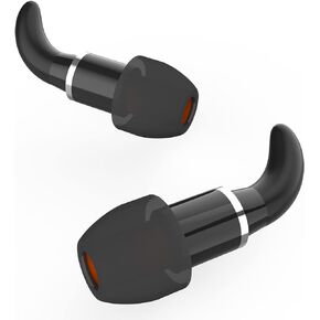 Ear Plugs for Sleeping Noise Cancelling-32dB(NRR),Reusable Soft Silicone Noise Cancelling Ear Plugs for Sleep, Snoring,Shooting, Work,Travel & Noise Sensitivity with 4 Pairs of Ear Tip (Black)