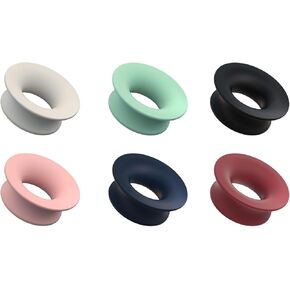 مجموعة من 6 قطع على شكل كتم الصوت لسدادات الأذن الحلقية، حشوات كتم الصوت قابلة لإعادة الاستخدام لتقليل الضوضاء، سدادات أذن هادئة ملحقات لمكتبة المنزل والمكتب (6 ألوان) in Kuwait