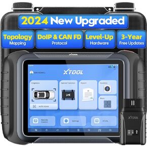 XTOOL D8W Wireless Bidirectional Scan Tool, 2024 Upgraded Ver. of D8BT Scanner, Support CAN FD & DoIP, Topology Mapping, ECU Coding, 38+ Resets, Active Tests, All Systems Diagnostics, Key Programming