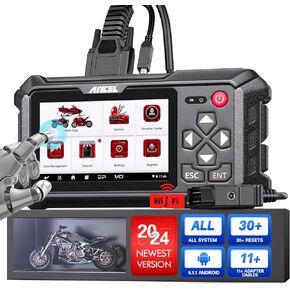 ANCEL Motorcycle Diagnostic Scan Tool, MT500 Plus Motorcycle OBD2 Scanner Fits for BMW Honda Yamaha Ducati KTM Kawasaki Suzuki Triumph, Motorbike Code Reader with 30+Reset ABS Bleed Oil Light Service