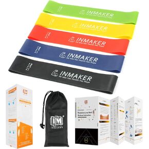 INMAKER Workout Bands Resistance for Women, Leg Bands for Working Out, Resistant Excersize Bands for Butt and Legs