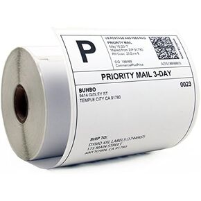 Buhbo Compatible with DYMO LabelWriter 4XL 4" x 6" Shipping Label 1744907, White (220 Per Roll)